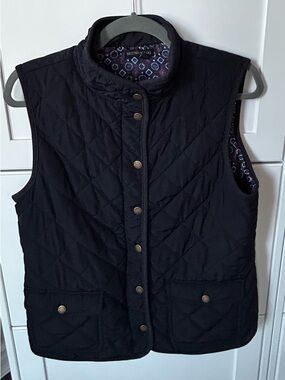 British Khaki Navy Quilted Sleeveless Vest
